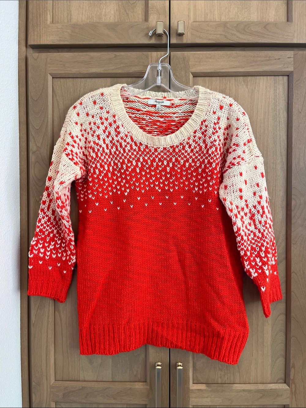 Madewell Drift Stitch 3/4 Sleeve Sweater